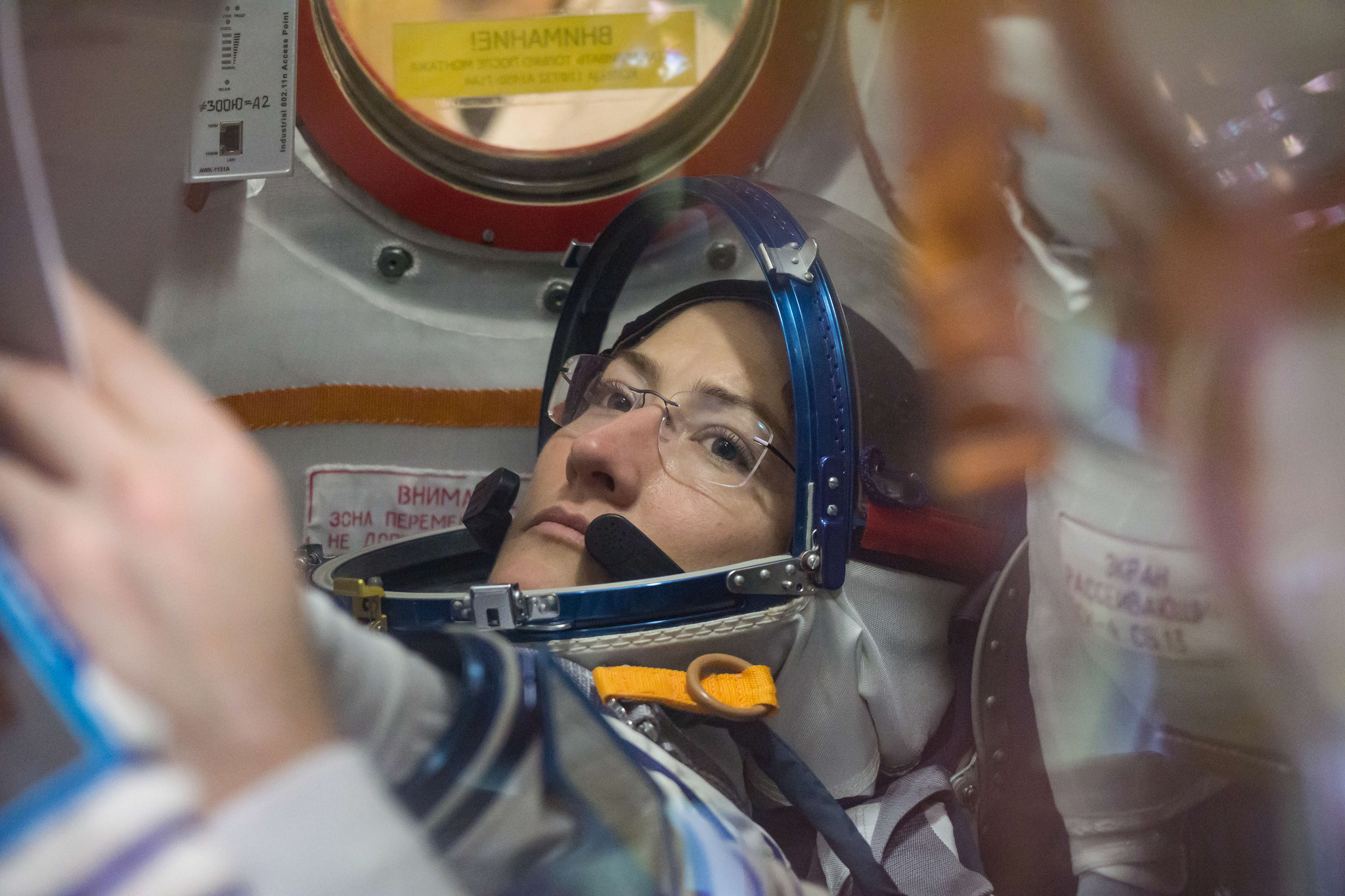 Astronaut Koch trains for the launch.