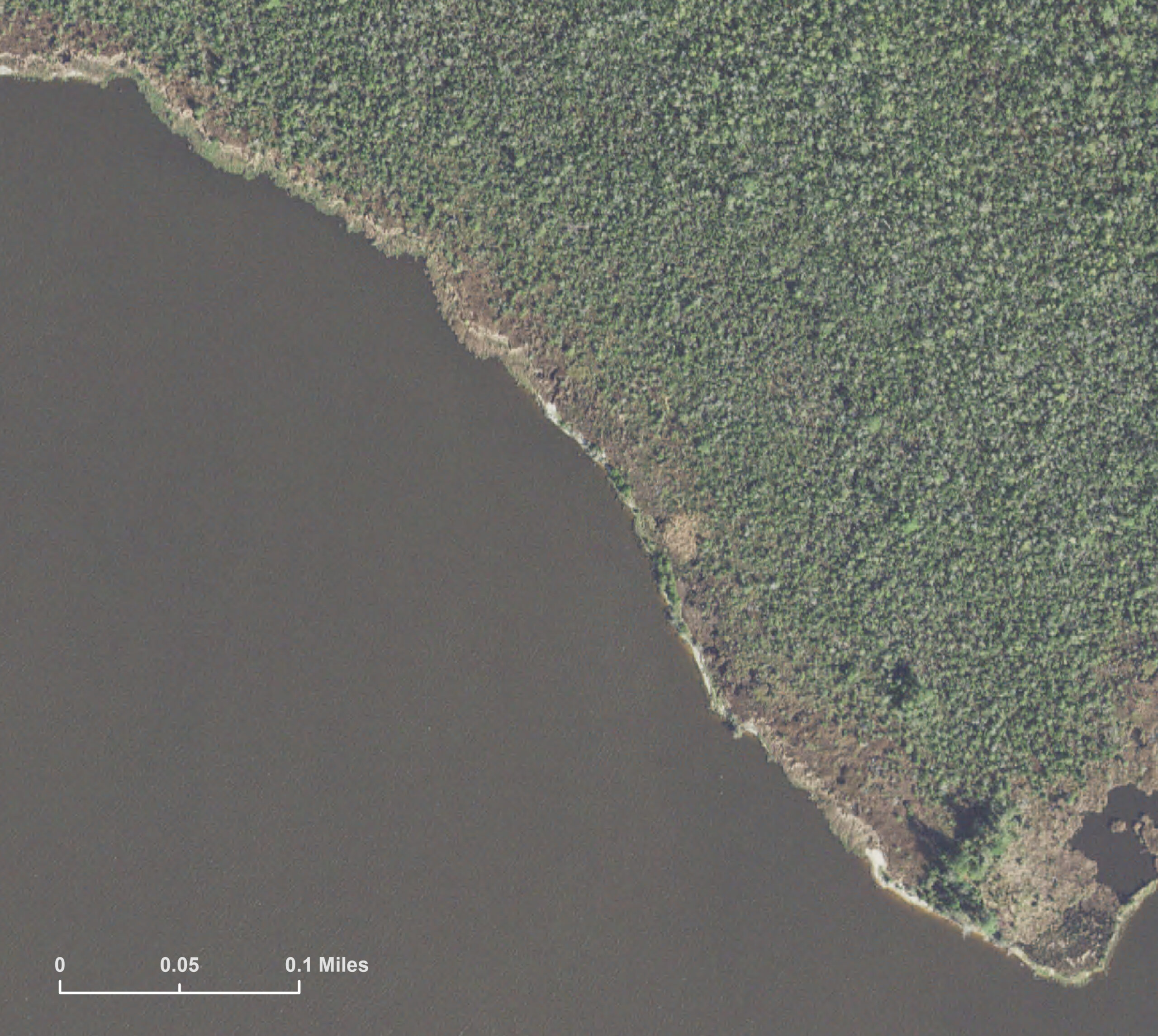 Aerial picture of north Neuse River Estuary