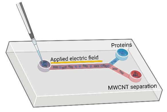 Separation device for MWCNT fluids and its fields