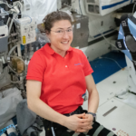 Christina Koch, a NASA astronaut and the flight engineer on the International Space Station monitors an AstroBee robot. Photo © NASA Johnson Space Center via Flickr