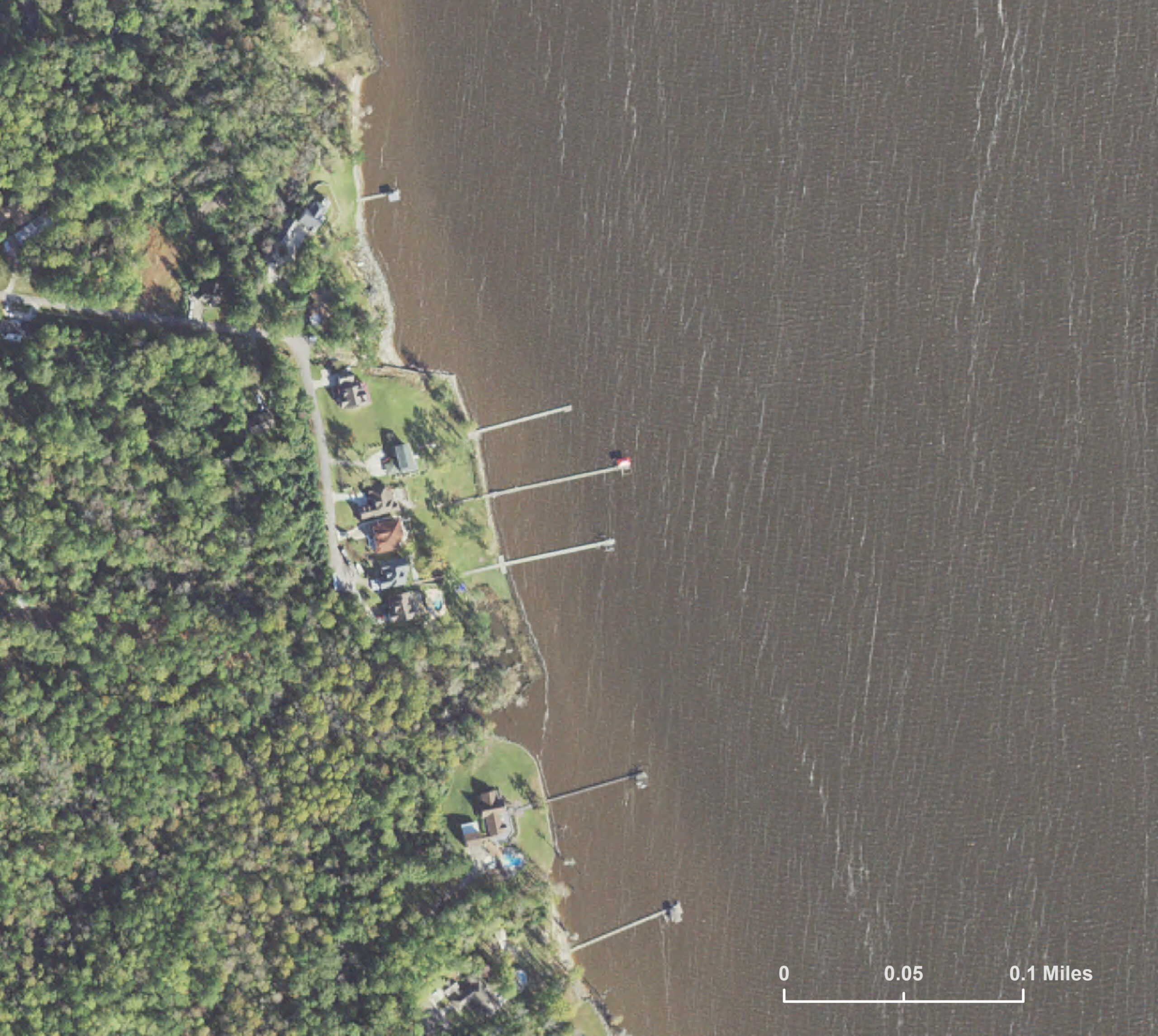 Aerial picture of south Neuse River Estuary